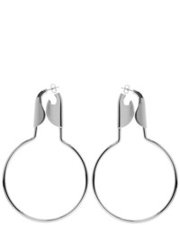 Balenciaga Silver Safety Hoop Earrings