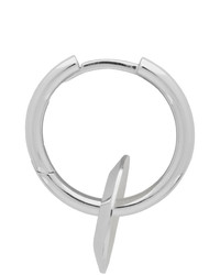 Avgvst Jewelry Silver Sequin Mono Hoop Earring