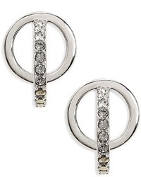 Judith Jack Silver Sparkle Circle Stud Earrings