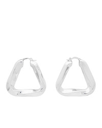 Bottega Veneta Silver Triangle Earrings