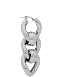 Bottega Veneta Silver Triple Link Earrings