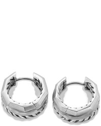 David Yurman Stax Huggie Earrings With Diamonds