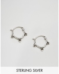 Asos Sterling Silver 10mm Festival Hoop Earrings