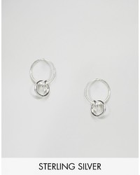 Asos Sterling Silver 9mm Hoop Circle Earrings