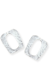 Stephanie Kantis Structure Hammered Earrings Silver