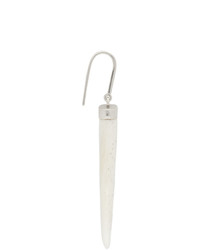 Isabel Marant White And Silver Horn Earrings