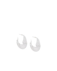 Shaun Leane White Feather Hoop Earrings