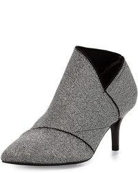Silver Elastic Ankle Boots