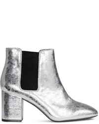 H&M Metallic Ankle Boots