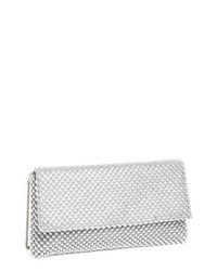 Silver Embellished Beaded Clutch