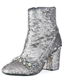 Silver Embellished Boots