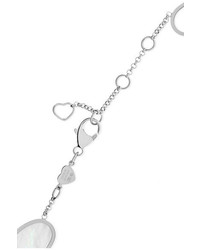 Chopard Happy Hearts 18 Karat White Gold Diamond And Mother Of Pearl Bracelet