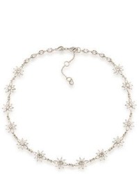 Carolee Silvertone Brass Crystal Choker Necklace