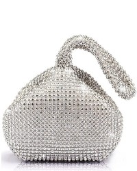 Andi Rose Luxury Full Rhinestone Trihedral Clutch Party Evening Designer Bags Purses Handbag