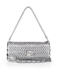 Miu Miu Embellished Metallic Shoulder Bag