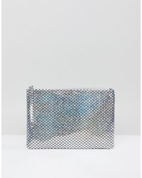 South Beach Silver Holographic Mermaid Pouch