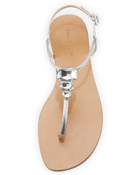 Pelle Moda Baxley Embellished Metallic Sandal