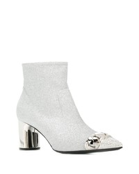 Casadei Glitter Heeled Ankle Boots