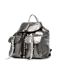 Prada Metallic Stud Embellished Leather Backpack