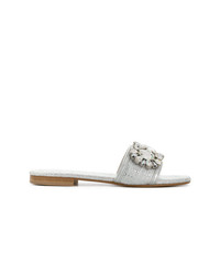 Emanuela Caruso Embellished Metallic Slides