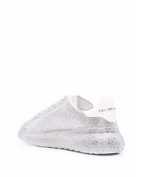 Philipp Plein Crystal Embellished Low Top Sneakers