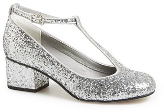 mid heel glitter shoes