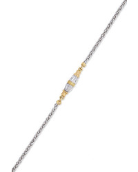Buccellati 18 Karat White And Yellow Gold Garnet And Diamond Necklace
