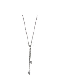 Alexander McQueen Silver Double Chain Skull Necklace