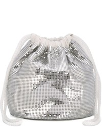 Silver Embellished Sequin Bag