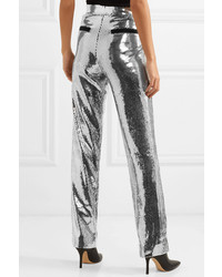 RtA Dillon Belted Sequined Satin Pants