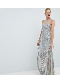 A Star Is Born Tall Embellished Maxi Dress With Iridescent Sequins
