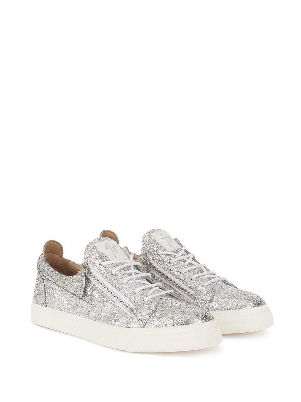 Giuseppe Zanotti Frankie Glitter Low Top Trainers, $202 | farfetch.com ...