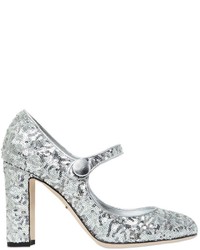 Dolce & Gabbana 90mm Sequined Mary Jane Pumps