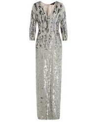Jenny Packham Embellished Silk Gown