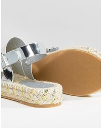 Asos Jinessa Metallic Espadrille Sandals