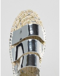 Asos Jinessa Metallic Espadrille Sandals