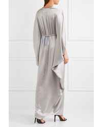 Roksanda Visby Hammered Silk Satin Gown Silver