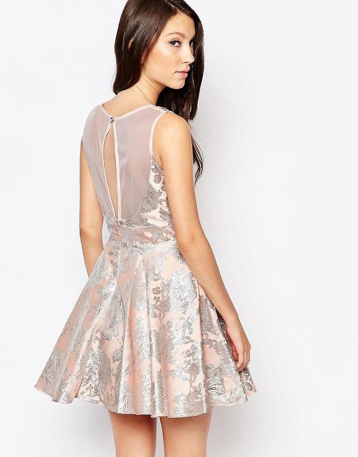 Ashley Roberts For Key Collections Angelic Jacquard Skater Dress, $122