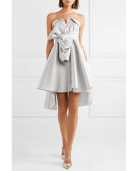Alexis Mabille Bow Detailed Satin Twill Mini Dress