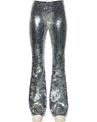 Silver Flare Pants