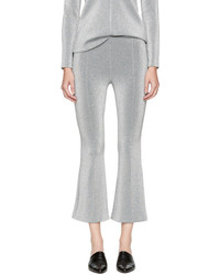 Rosetta Getty Silver Cropped Flared Trousers