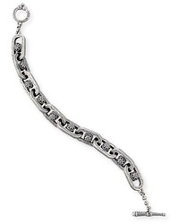 Konstantino Floral Etched Sterling Silver Link Bracelet