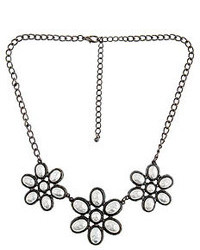 Blu Bijoux Silvertone Floral Necklace