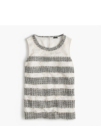 J.Crew Fringey Top In Tweed And Lace