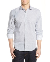 Silver Geometric Long Sleeve Shirt