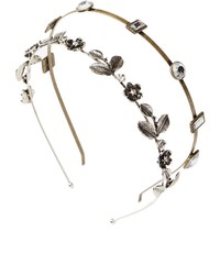 Berry Floral Metal Headbands Pack Of 2