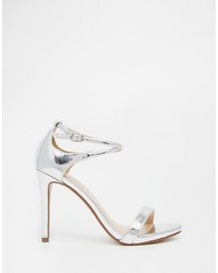 Call it SPRING Staval Silver Heeled Strap Sandals