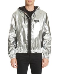 Givenchy Zip Front Foil Hoodie