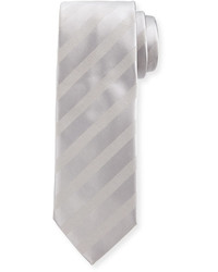 Silver Horizontal Striped Tie