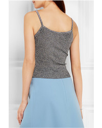 Christopher Kane Metallic Knitted Camisole Silver